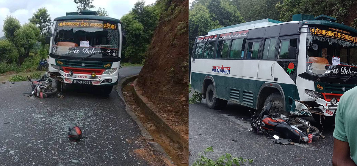 बसको ठक्करबाट दाजुको मृत्यु, भाइ गम्भीर घाइते