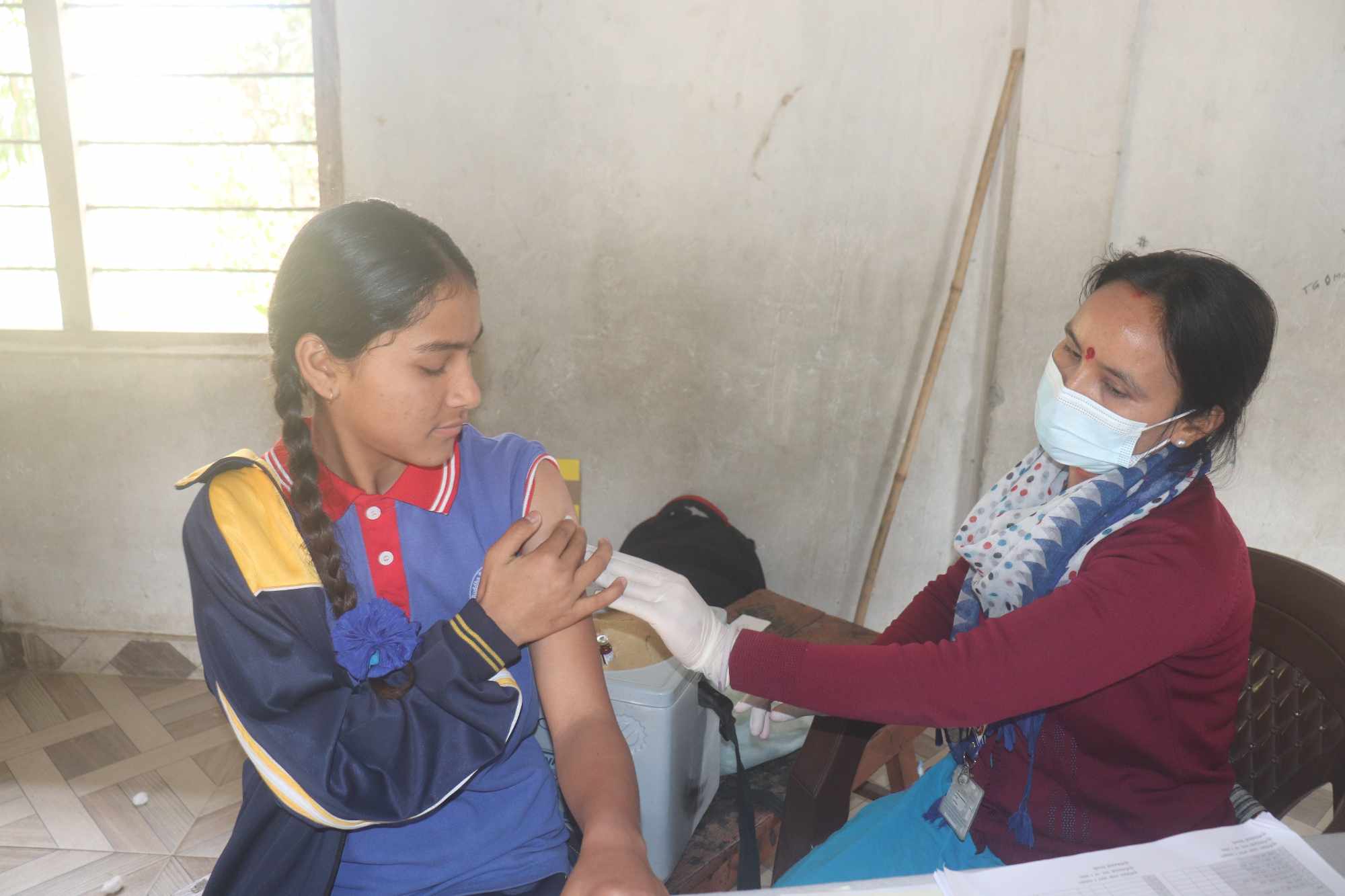 नवलपुरमा दादुरा–रूबेला विरुद्धको खोप अभियानमा तीव्रता